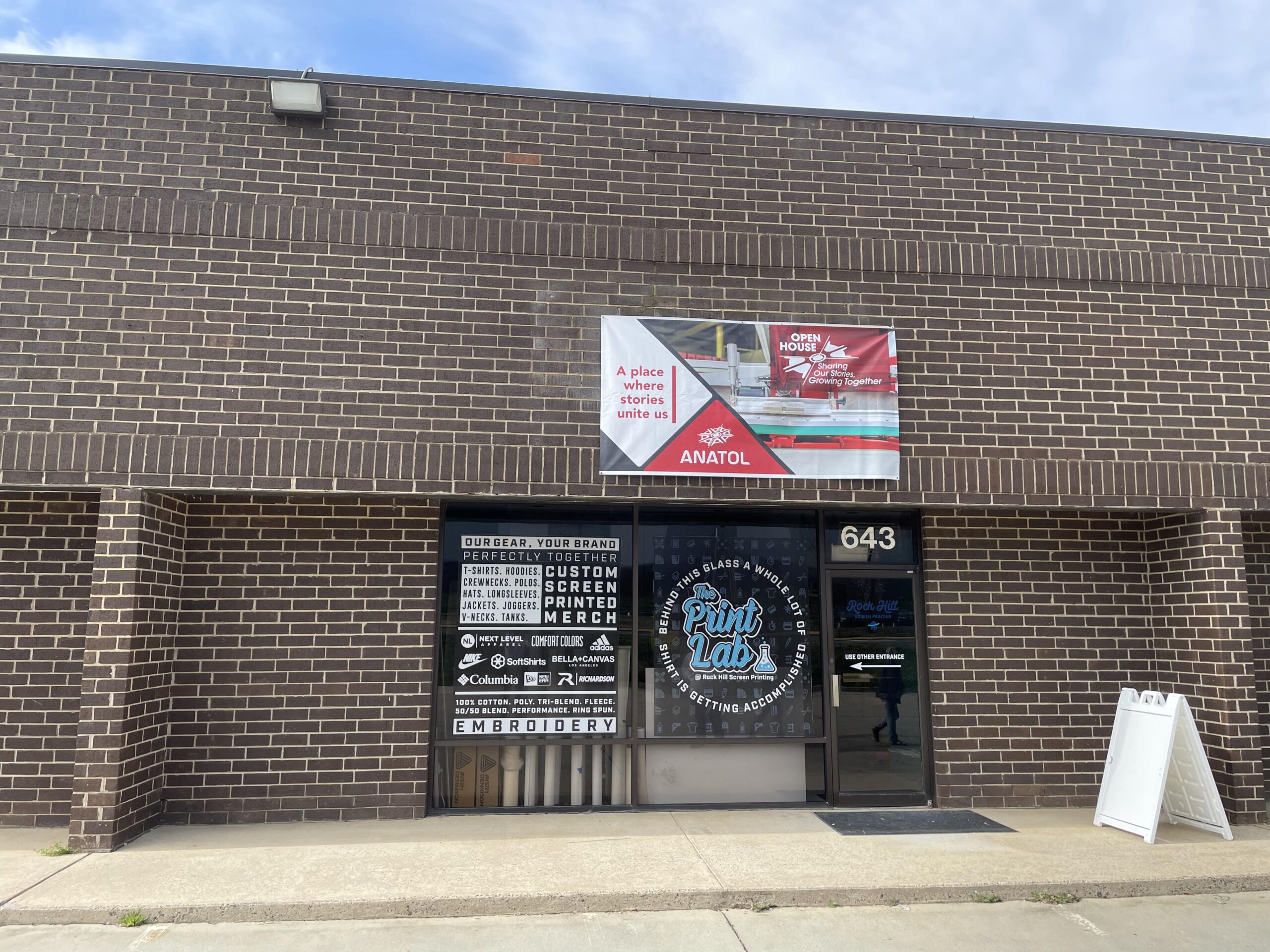 rock hill screen printing Open house and screen printing equipment